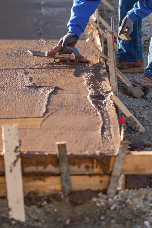 Custom concrete work in progress